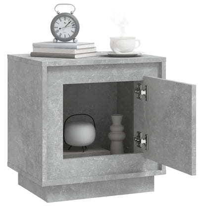 Bedside Cabinet Concrete Grey 44x35x45 cm Engineered Wood
