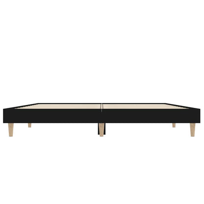 Bed Frame without Mattress Black 120x190 cm Small Double Engineered Wood
