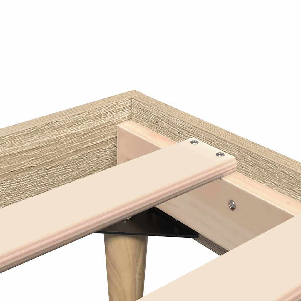 Bed Frame without Mattress Sonoma Oak 75x190 cm Small Single Engineered Wood