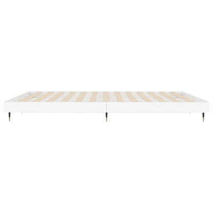 Bed Frame without Mattress White 200x200 cm Engineered Wood