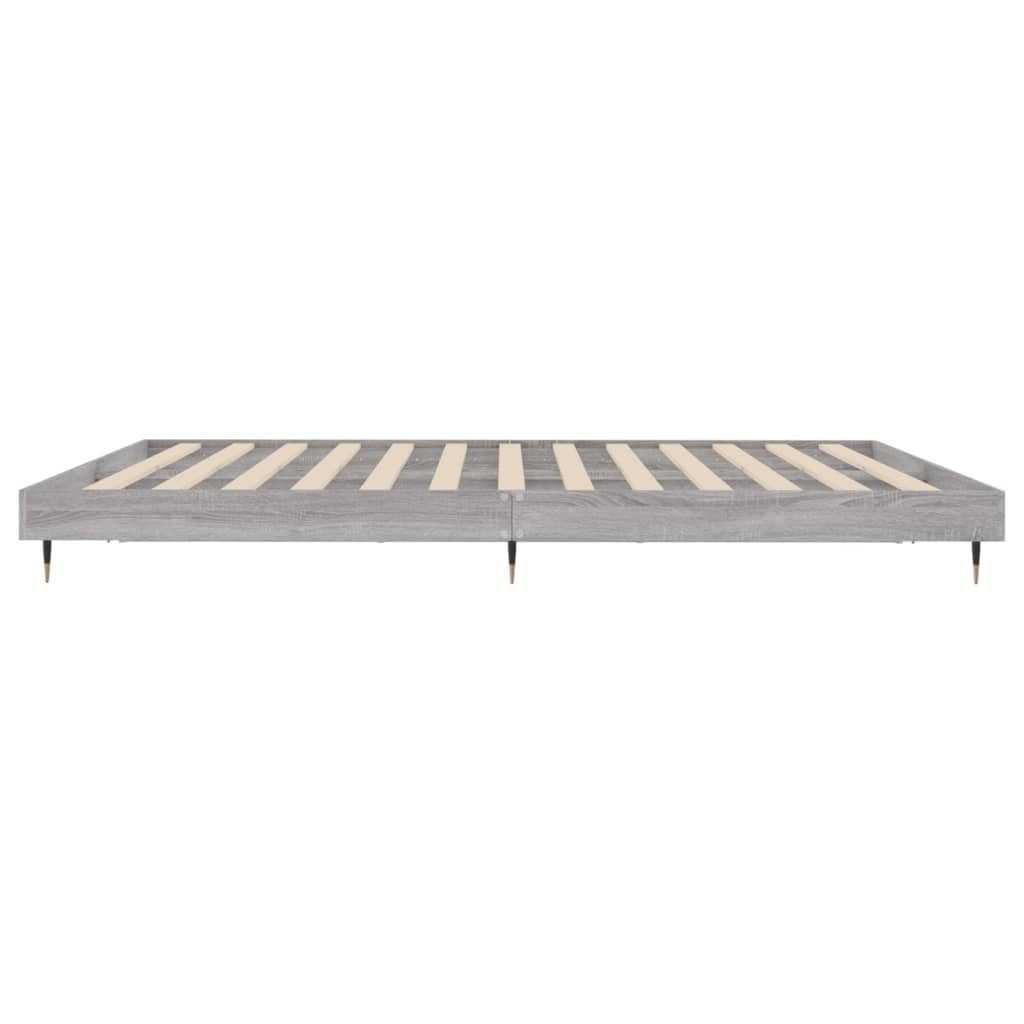 Bed Frame without Mattress Grey Sonoma 120x200 cm Engineered Wood