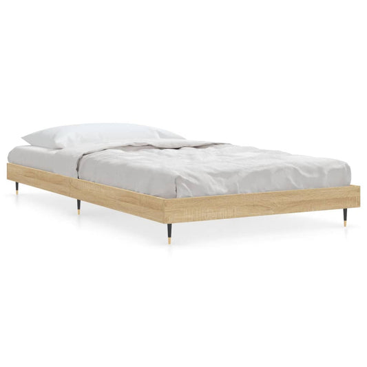 Bed Frame without Mattress Sonoma Oak 100x200cm Engineered Wood