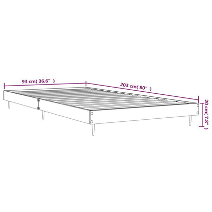 Bed Frame without Mattress Grey Sonoma 90x200 cm Engineered Wood