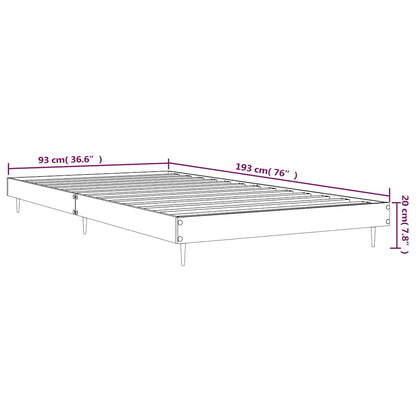 Bed Frame without Mattress Grey Sonoma 90x190 cm Single Engineered Wood
