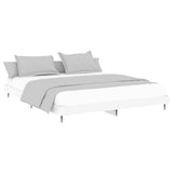 Bed Frame White 200x200 cm Engineered Wood