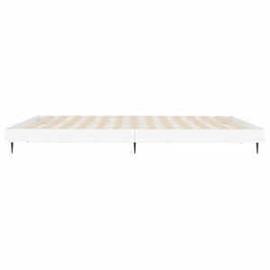 Bed Frame White 200x200 cm Engineered Wood