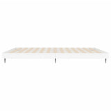 Bed Frame White 200x200 cm Engineered Wood
