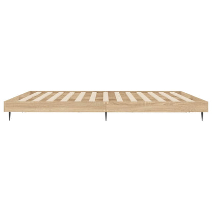Bed Frame without Mattress Sonoma Oak 200x200 cm Engineered Wood