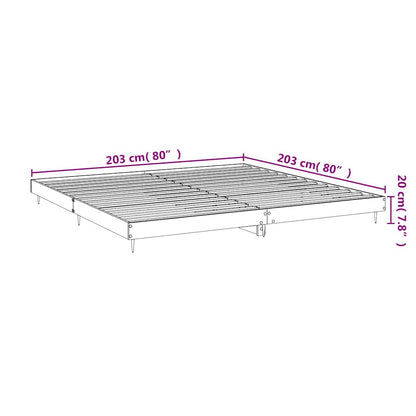 Bed Frame without Mattress Sonoma Oak 200x200 cm Engineered Wood
