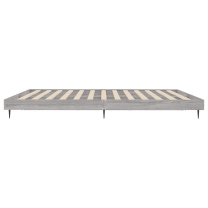 Bed Frame without Mattress Grey Sonoma 120x200 cm Engineered Wood