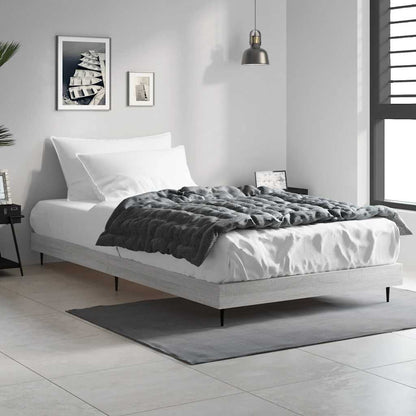 Bed Frame without Mattress Grey Sonoma 90x200 cm Engineered Wood