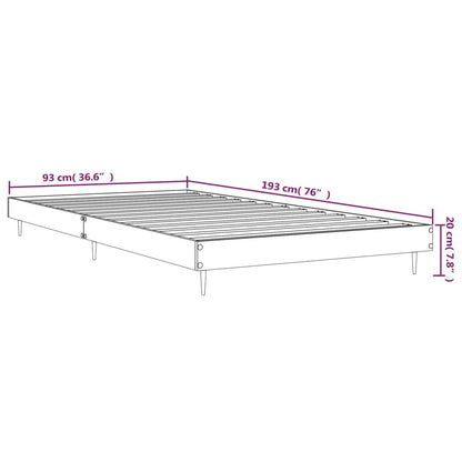 Bed Frame without Mattress Grey Sonoma 90x190 cm Single Engineered Wood