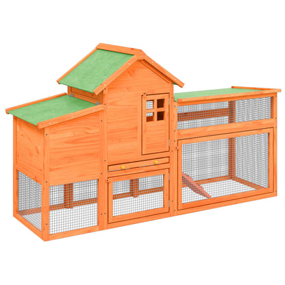 Chicken Coop Brown Solid pine wood, plywood Large Storage