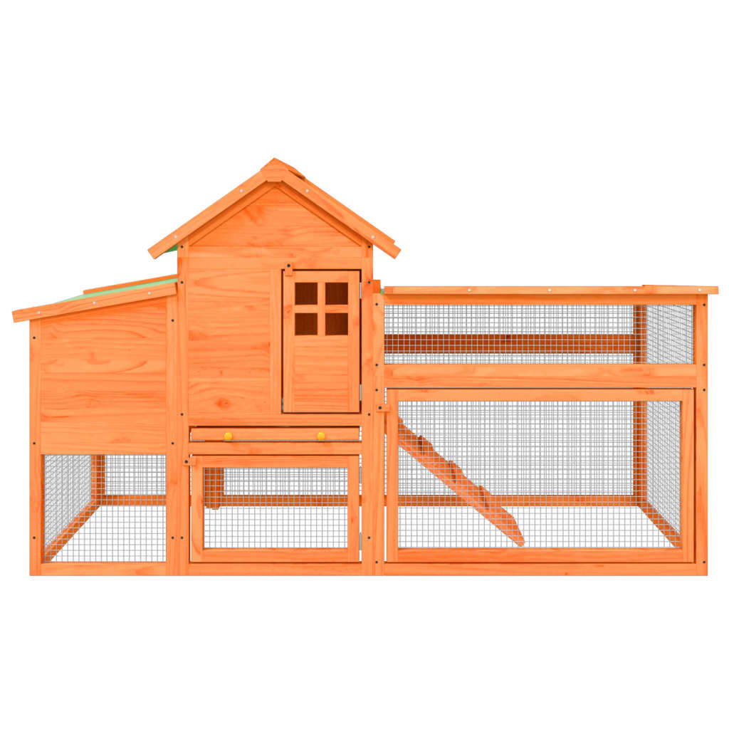 Chicken Coop Brown Solid pine wood, plywood Large Storage