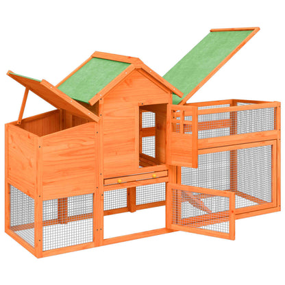 Chicken Coop Brown Solid pine wood, plywood Large Storage