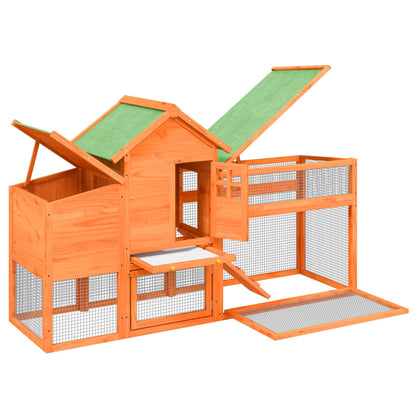 Chicken Coop Brown Solid pine wood, plywood Large Storage