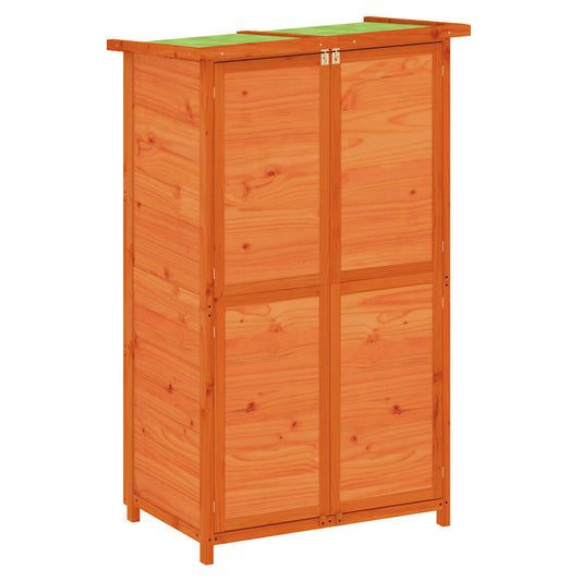 Garden Tool Shed Brown 83x57x140 cm Solid Wood Pine