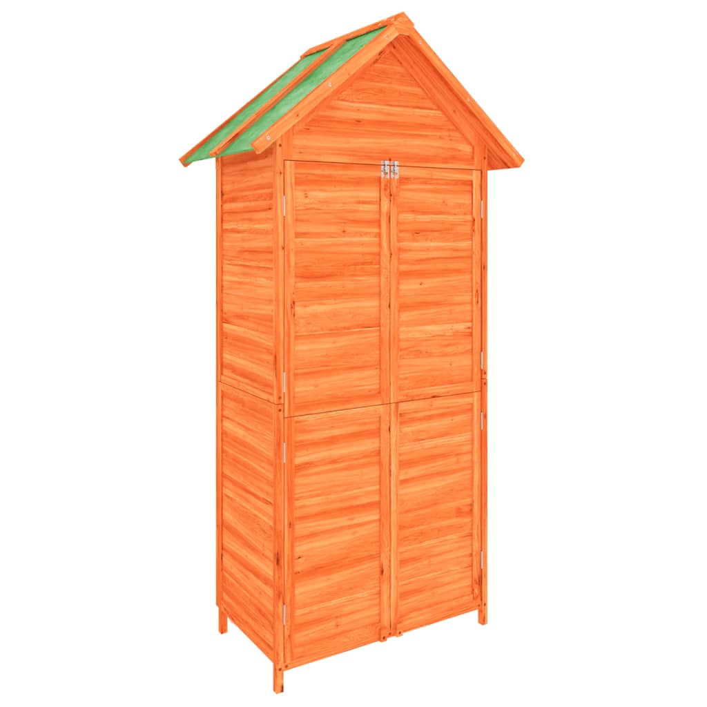 Garden Tool Shed Brown 89x52.5x175 cm Solid Wood Pine