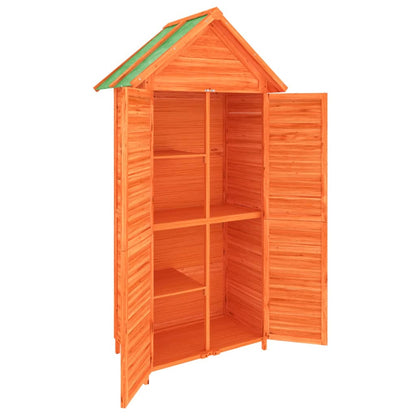 Garden Tool Shed Brown 89x52.5x175 cm Solid Wood Pine