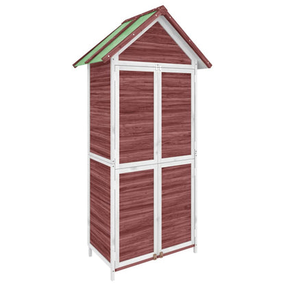 Garden Tool Shed Mocha 89x52.5x175 cm Solid Wood Pine