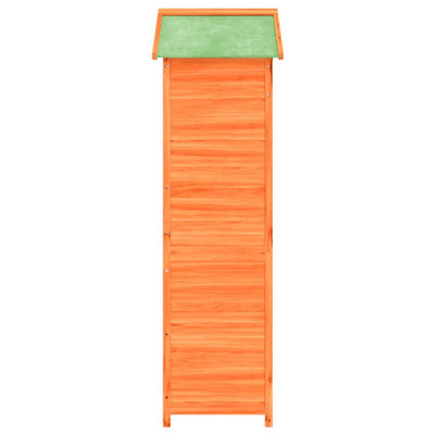 Garden Tool Shed Brown 120x53.5x170 cm Solid Wood Pine