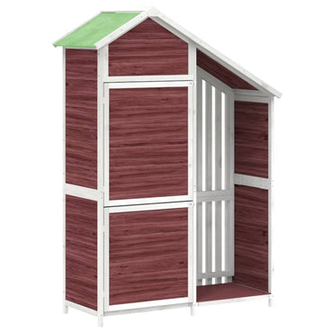 Garden Tool Shed Mocha 120x53.5x170 cm Solid Wood Pine