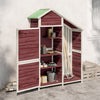 Garden Tool Shed Mocha 120x53.5x170 cm Solid Wood Pine