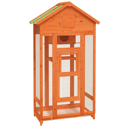 Bird House Brown Solid pine wood, plywood Large Bird House