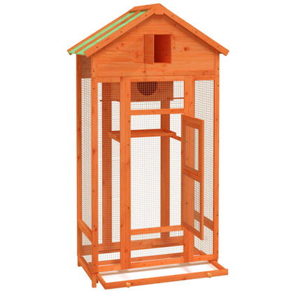 Bird House Brown Solid pine wood, plywood Large Bird House