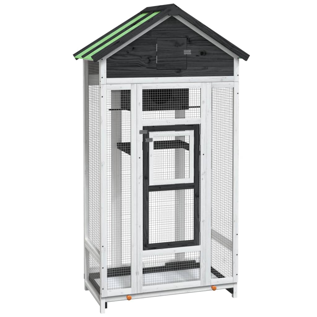 Bird House Grey 91,5x53x170 cm Solid Wood Pine