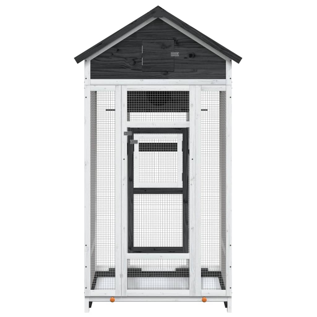 Bird House Grey 91,5x53x170 cm Solid Wood Pine