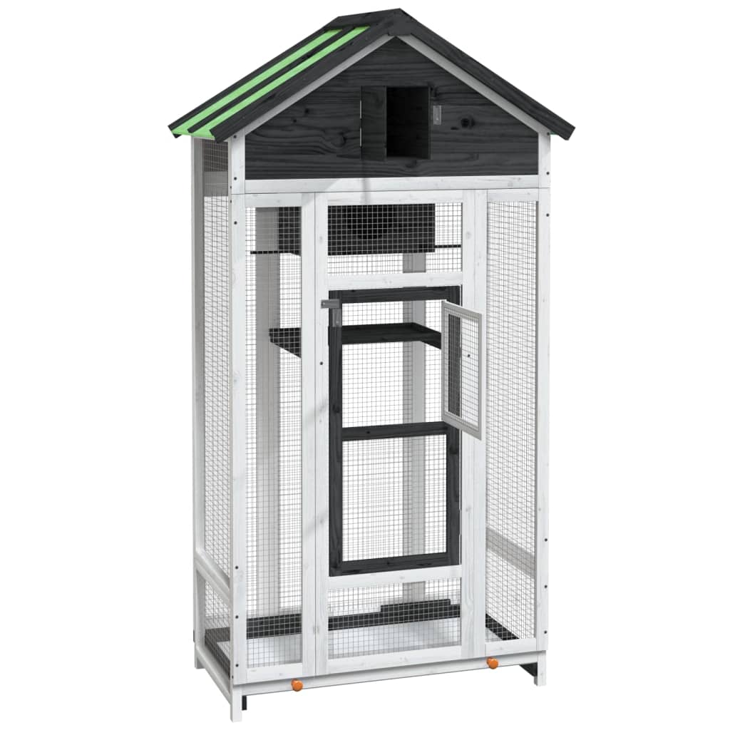 Bird House Grey 91,5x53x170 cm Solid Wood Pine