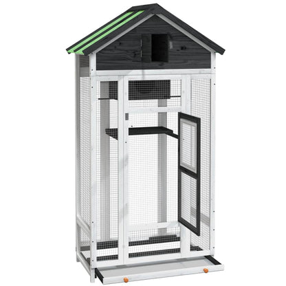 Bird House Grey 91,5x53x170 cm Solid Wood Pine