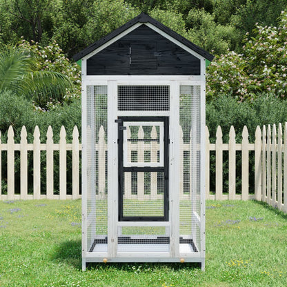 Bird House Grey 91,5x53x170 cm Solid Wood Pine