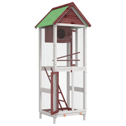 Bird House Mocha 60x58.5x160 cm Solid Wood Pine