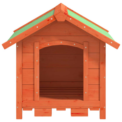 Dog Kennel Brown 25.6"x25.6"x24.2" Solid Wood Pine