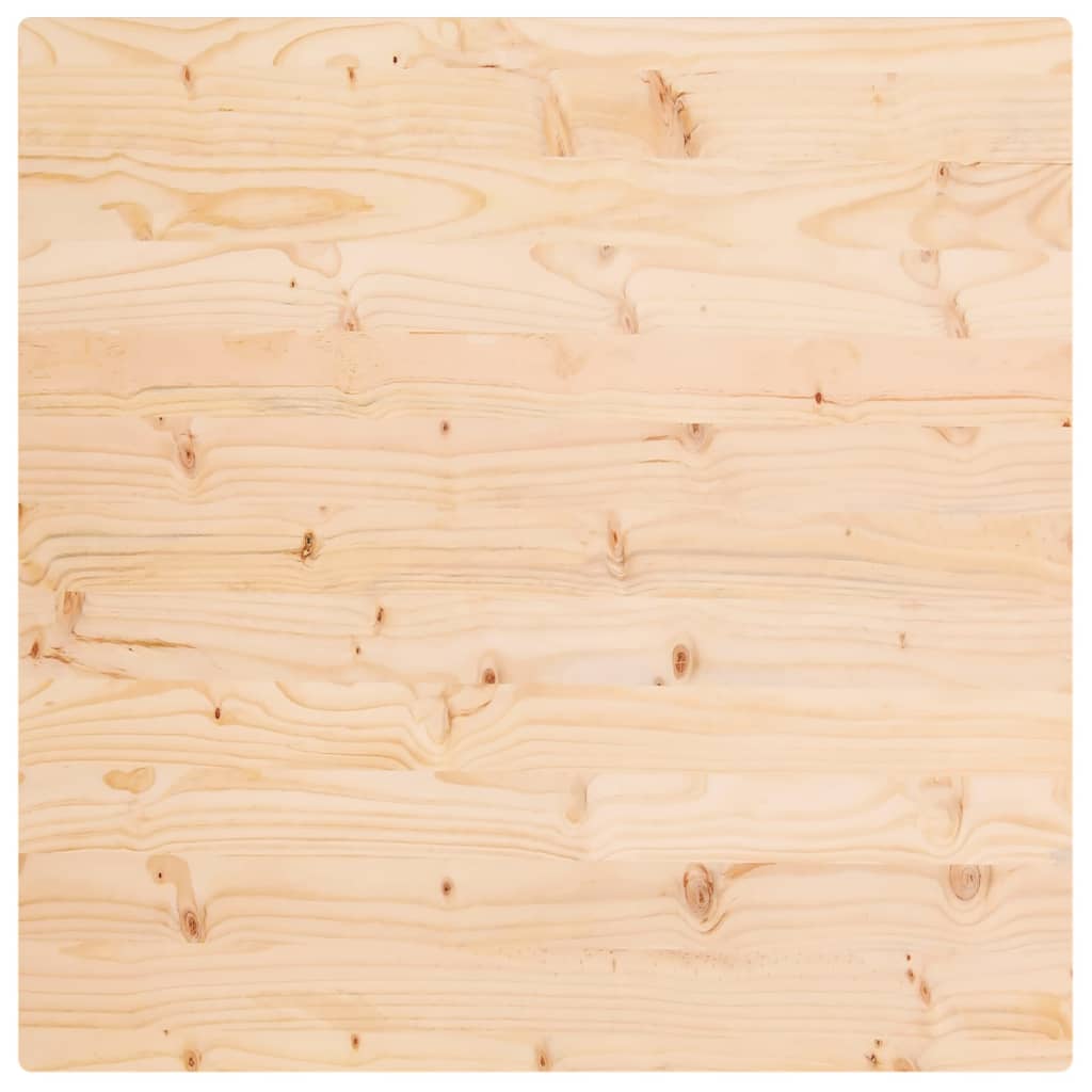 Table Top 80x80x2.5 cm Solid Wood Pine Square