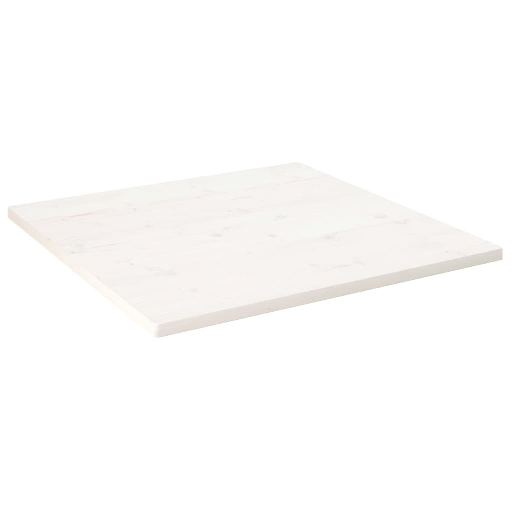 Table Top White 80x80x2.5 cm Solid Wood Pine Square