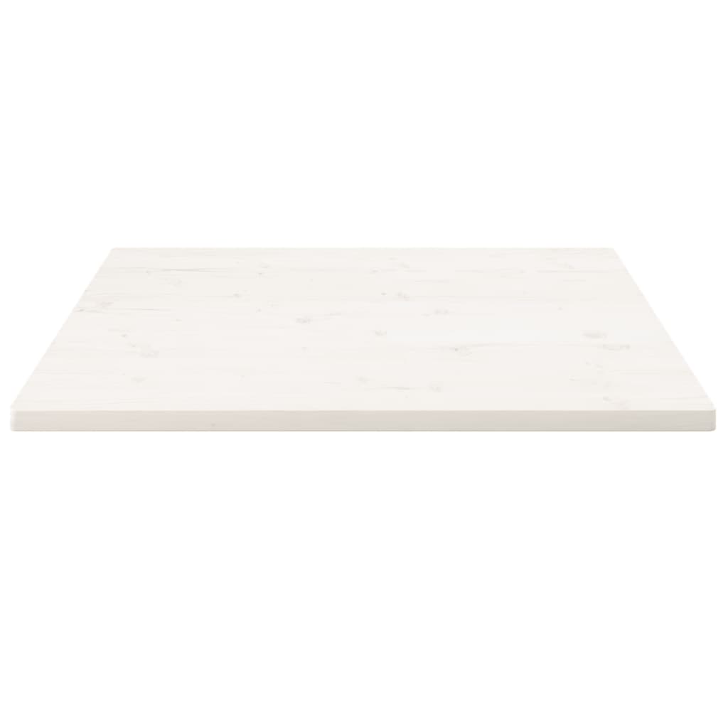 Table Top White 80x80x2.5 cm Solid Wood Pine Square