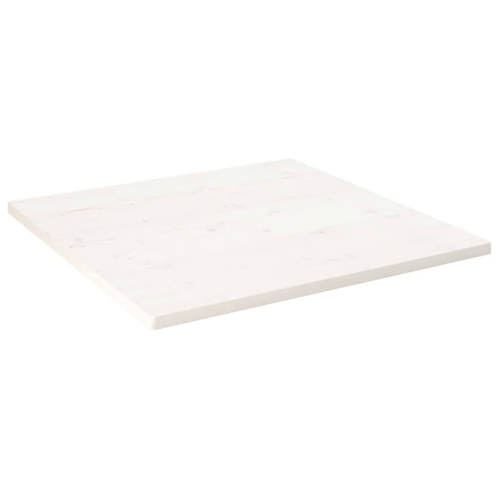 Table Top White 90x90x2.5 cm Solid Wood Pine Square