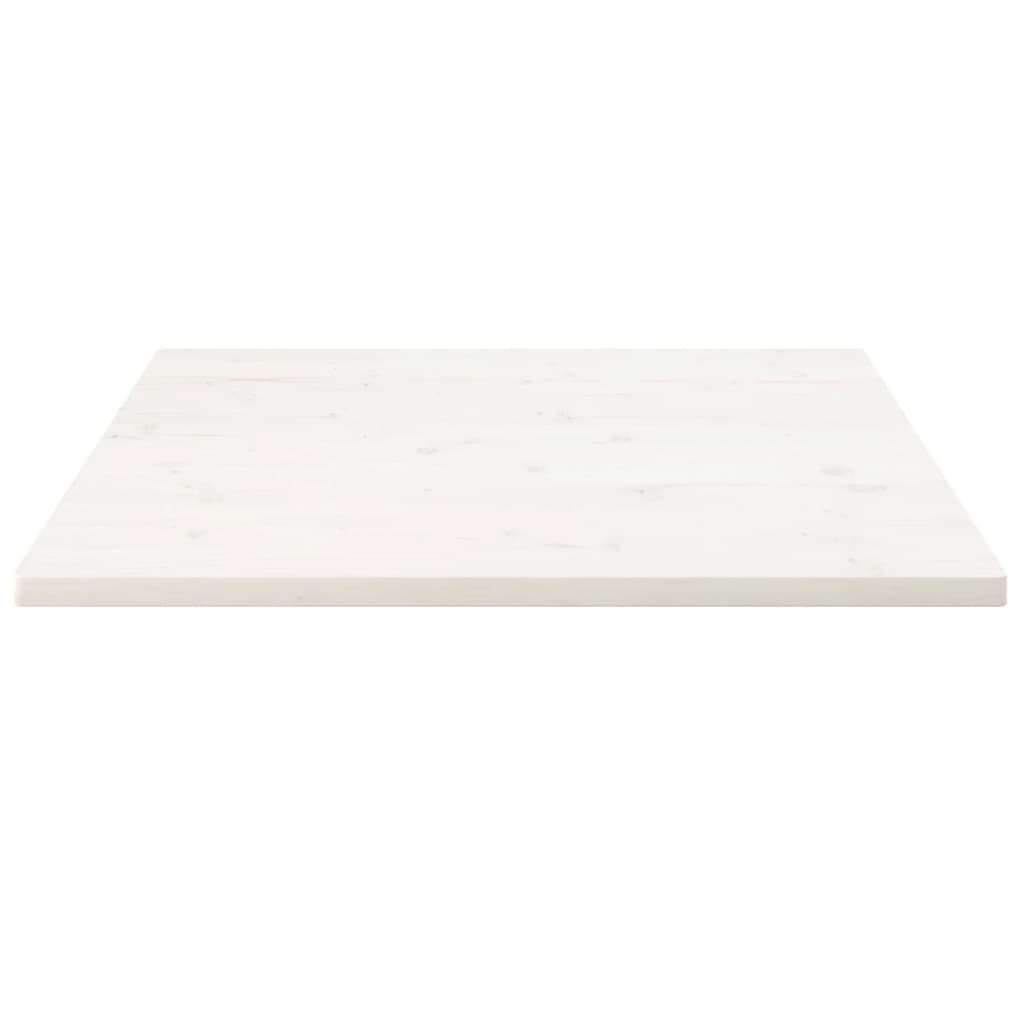 Table Top White 90x90x2.5 cm Solid Wood Pine Square