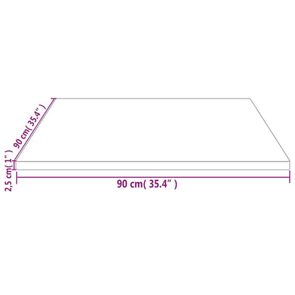 Table Top White 90x90x2.5 cm Solid Wood Pine Square