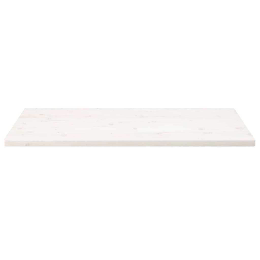 Table Top White 100x50x2.5 cm Solid Wood Pine Rectangular