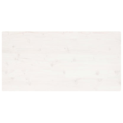 Table Top White 100x50x2.5 cm Solid Wood Pine Rectangular