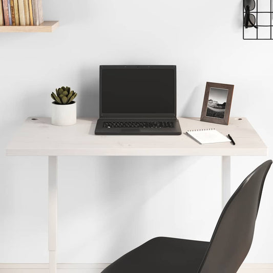 Desk Top White 80x40x2.5 cm Solid Wood Pine