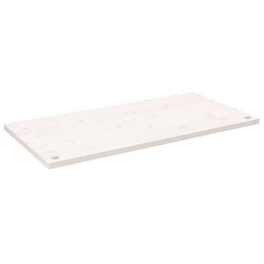 Desk Top White 100x60x2.5 cm Solid Wood Pine