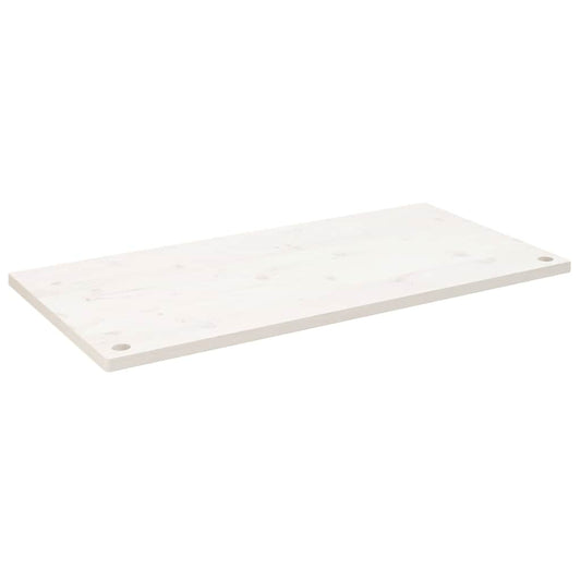 Desk Top White 110x60x2.5 cm Solid Wood Pine