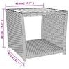 2 Piece Garden Lounge Set Black Poly Rattan&Solid Wood Acacia