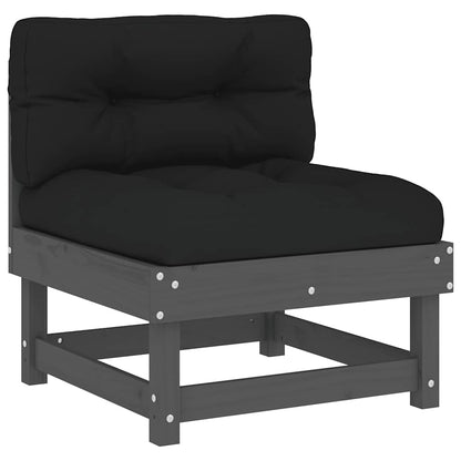 Middle Sofa | Grey Middle Sofa with Black Cushion