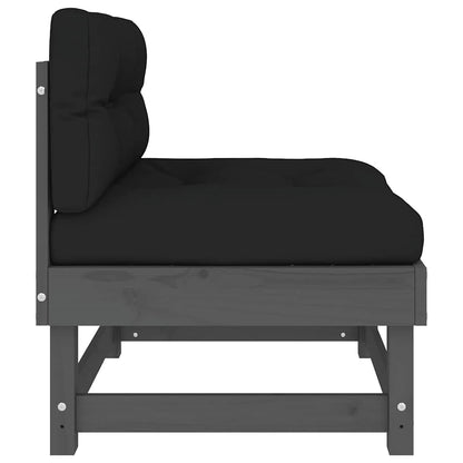 Middle Sofa | Grey Middle Sofa with Black Cushion